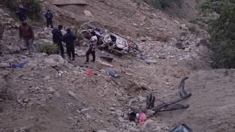 सल्यानमा जिप दुर्घटना : २५० मिटर तल खस्दा चालकको घटनास्थलमै मृत्यु