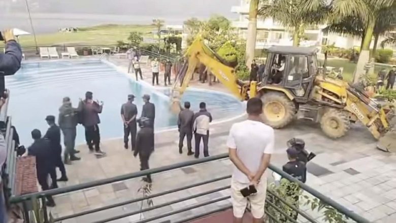 फेवाताल किनारमा डोजर, ‘वाटर फ्रन्ट’मा पनि संरचना हटाइयो