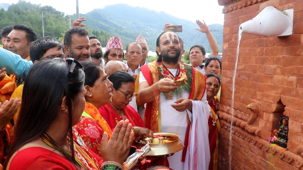 मोक्ष प्राप्ति को लागि अब इन्डिया जानु पर्दैन , थाहा मा १०८ शंख को धारा उद्घाटन